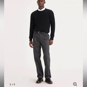 Dockers Grey Pants Signature Relaxed Fit